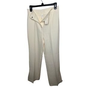 Commense Cream Beige Career Dress Pants with‎ Ankle Slits Size M